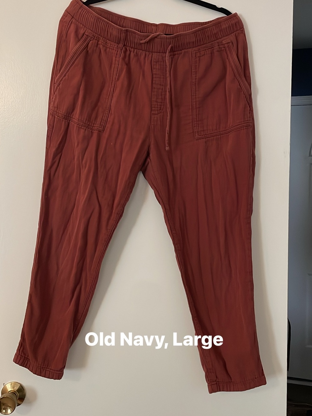 Old Navy Men’s Brick Red Drawstring Joggers
